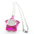 Hello Kitty Neckalce with Crystal Star and Rhinestone Kitty Face